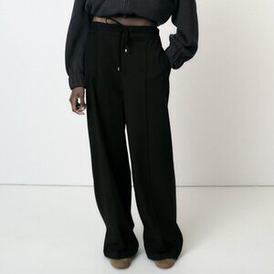 ZARA ELASTIC WAIST WIDE LEG PANTS Size M